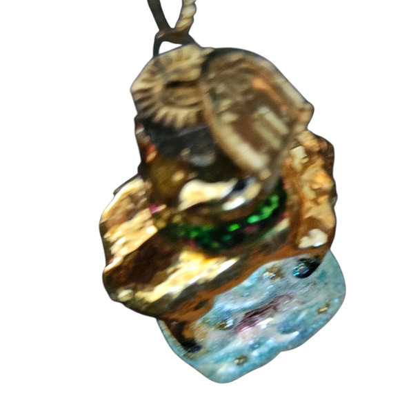 Vintage Christopher Radko Glass Ornament – Reindeer Chimney with Holly Collar 3" - Picture 5 of 6